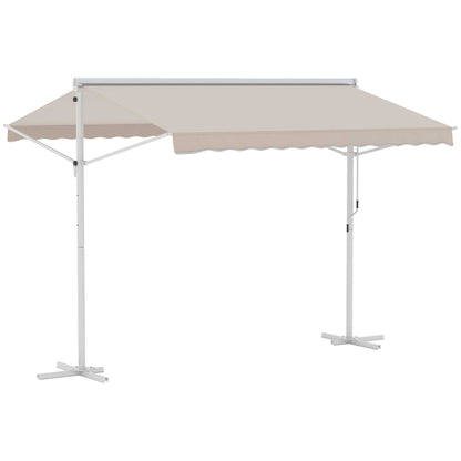 Outsunny Toldo De Pie 300x295x255 Cm Ajustable Portátil Poliéster Jardín Terraza_0