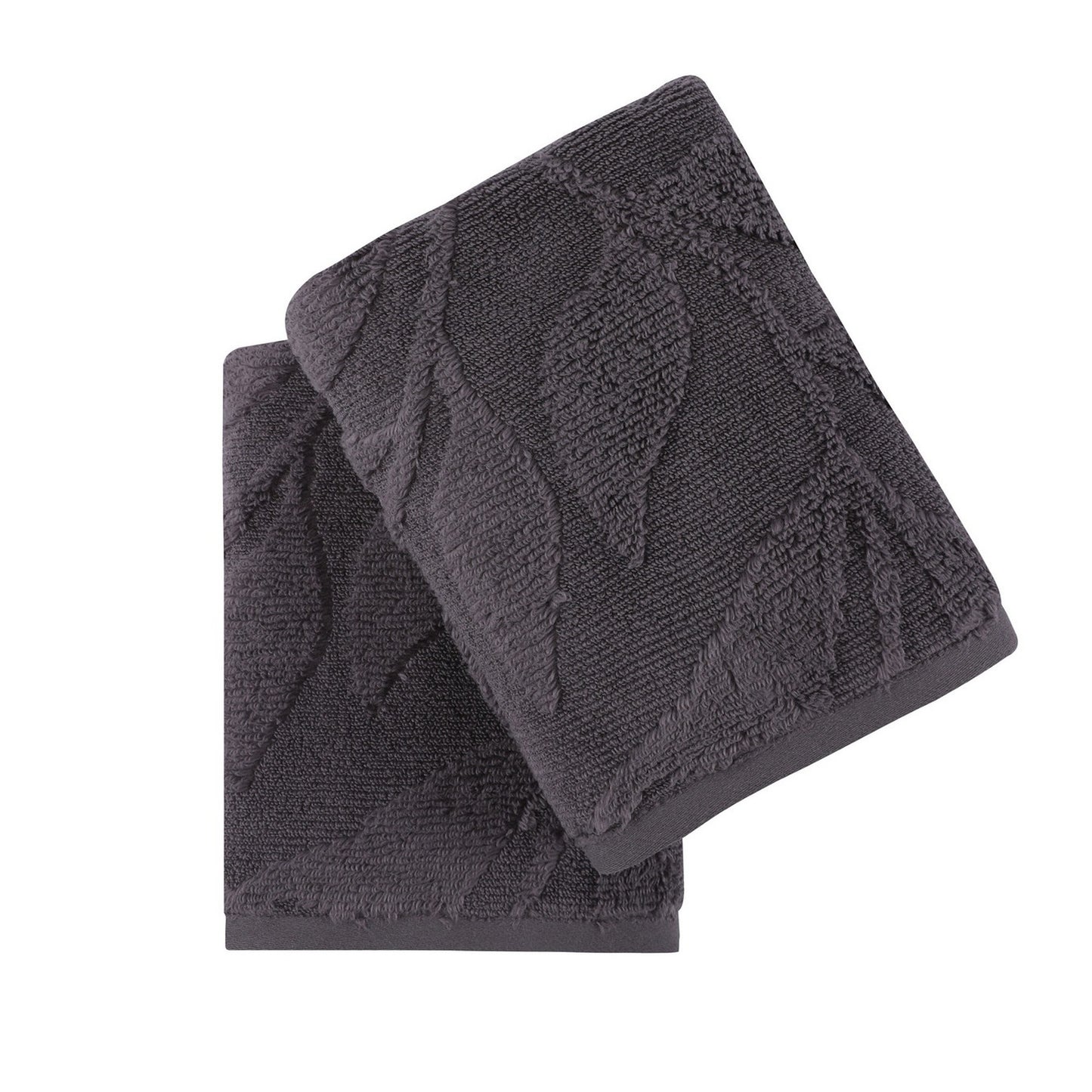 Juego De Toallas De Mano (2 Piezas) Gris Oscuro_2