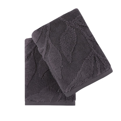 Juego De Toallas De Mano (2 Piezas) Gris Oscuro_2