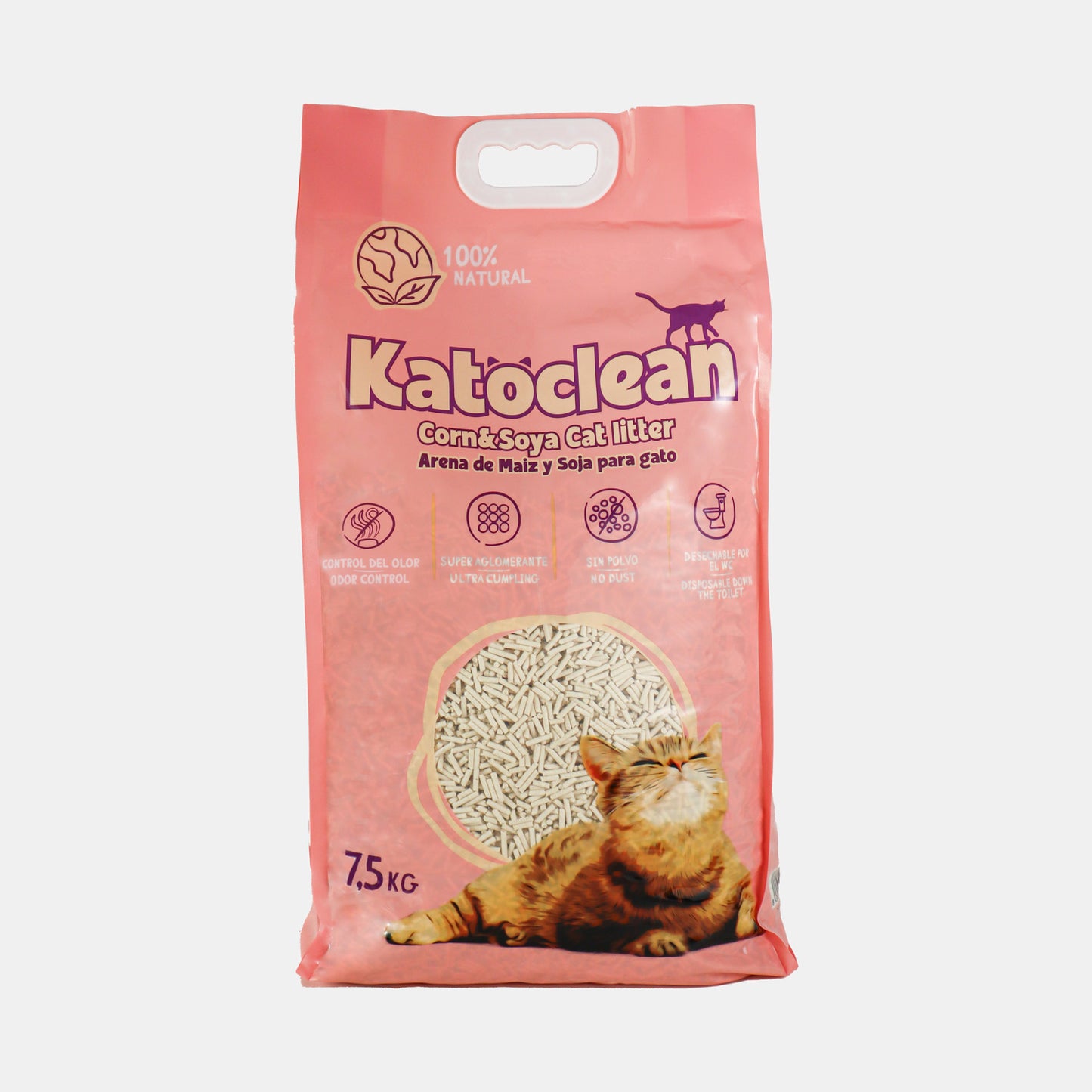 Sustrato En Pelet Para Gato Katoclean Biodegradable 20l_1