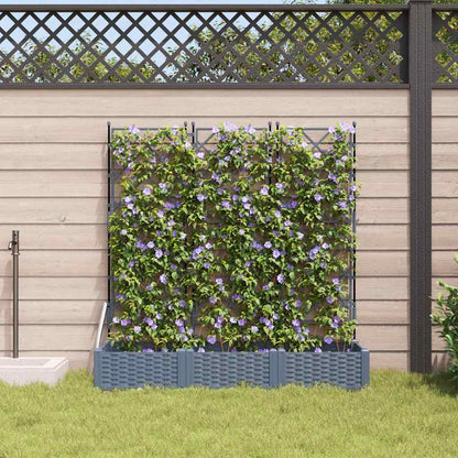 Macetero De Jardín 3 Uds. Gris Claro 120 X 40 X 125,5 Cm Pp_2