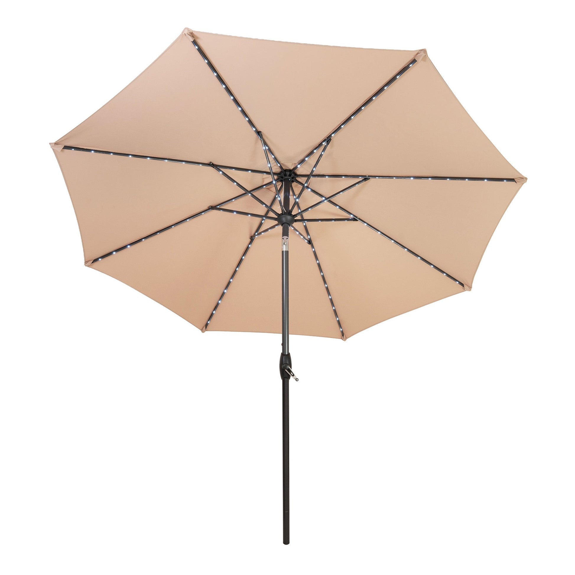 Parasol Led Inclinable De 2,7 M – Beige_0