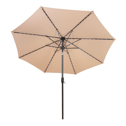 Parasol Led Inclinable De 2,7 M – Beige_0