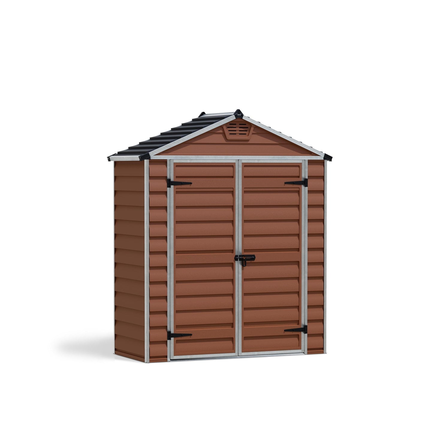 Telheiro de jardim com claraboia 90x185x217 cm âmbar 