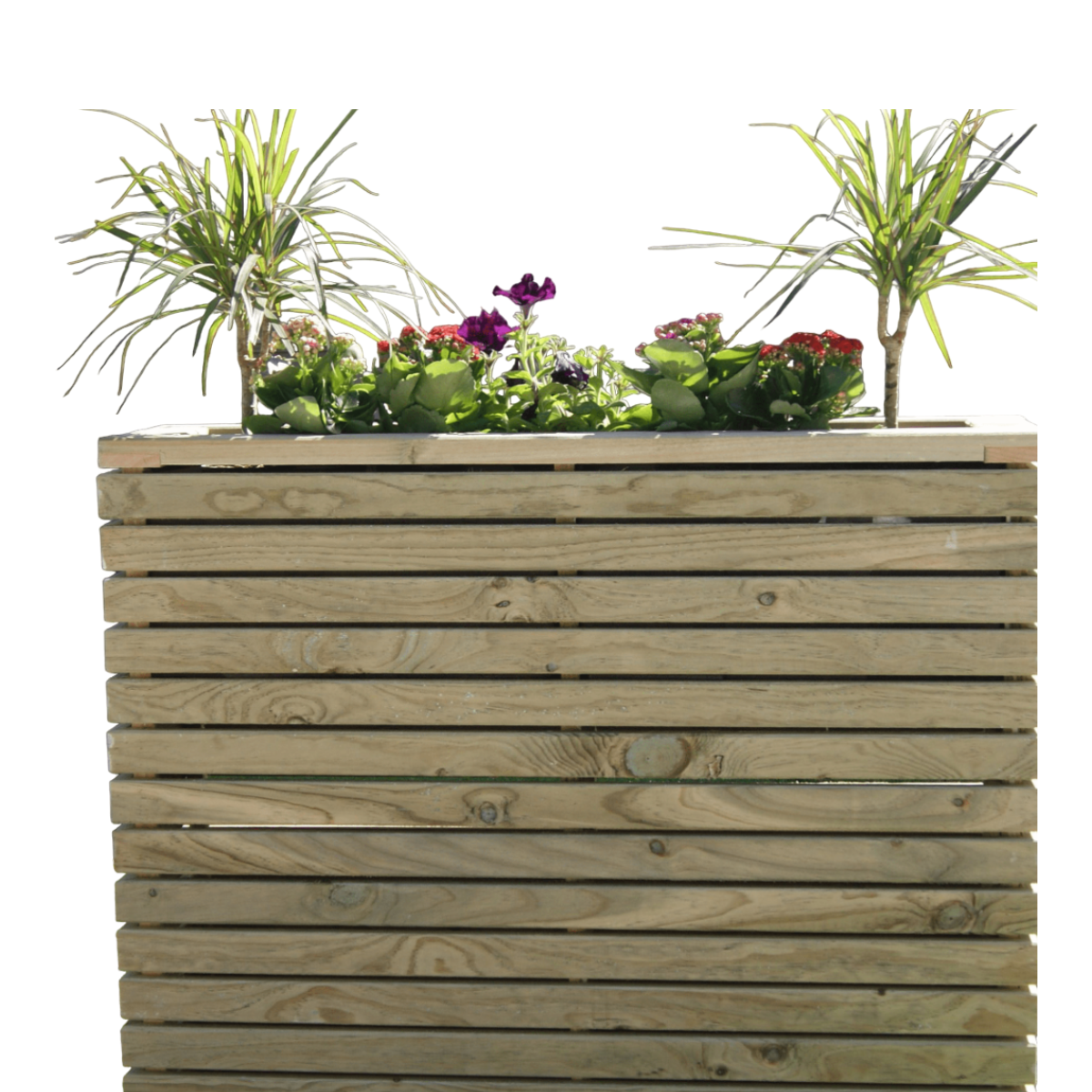 Jardinera Luxe Torre De Madera Tratada Vidahuerto 60x30x90 Cm._1