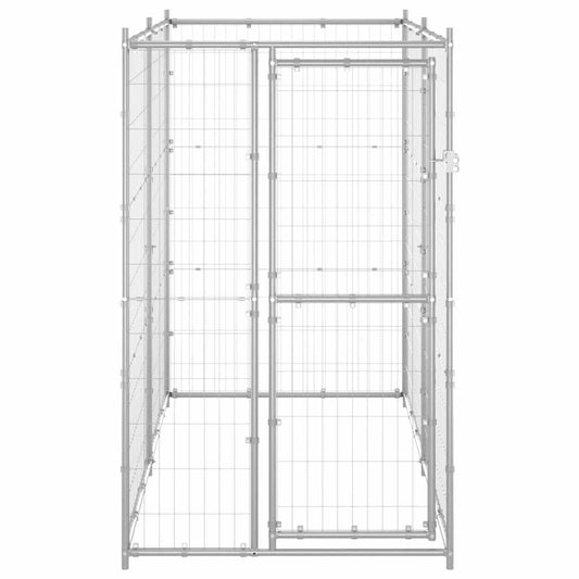 Perrera De Exterior De Acero Galvanizado 110x220x180 Cm_0
