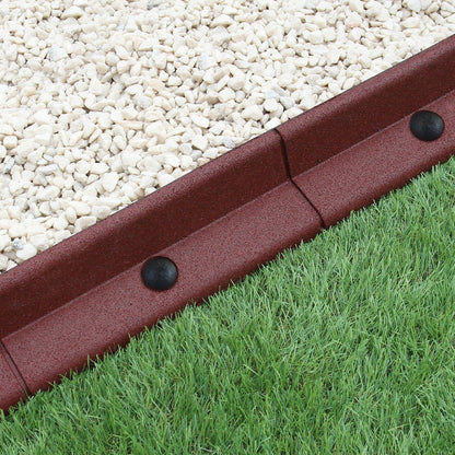 Bordes De Césped Terracota Flexibles Jardín Bordes De Césped Paquete De 12 X 1.2m_1
