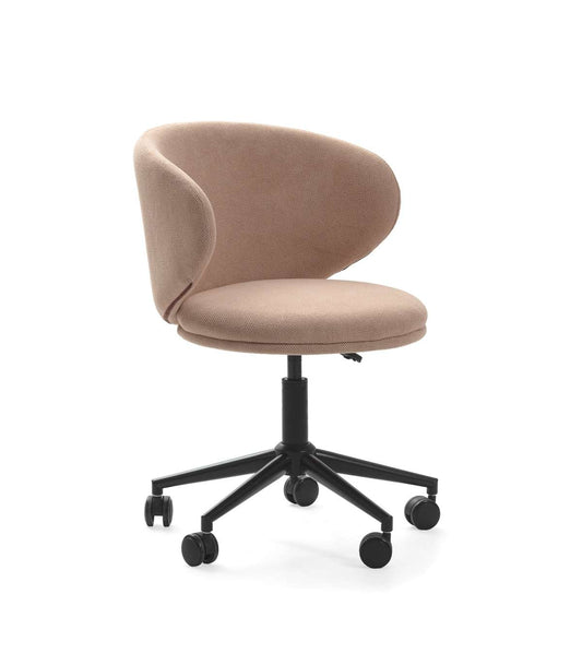 Sillón Despacho Giratorio Elevable Rebeca Acabado Rosa Clara, 60.5m(ancho) 73.5/83cm(altu_0