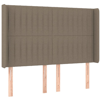 Cama Box Spring Colchón Y Luces Led Tela Gris Taupe 140x200 Cm / Vetonek_4