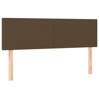 Cama Box Spring Con Colchón Led Tela Marrón Oscuro 140x190 Cm / Vetonek_2