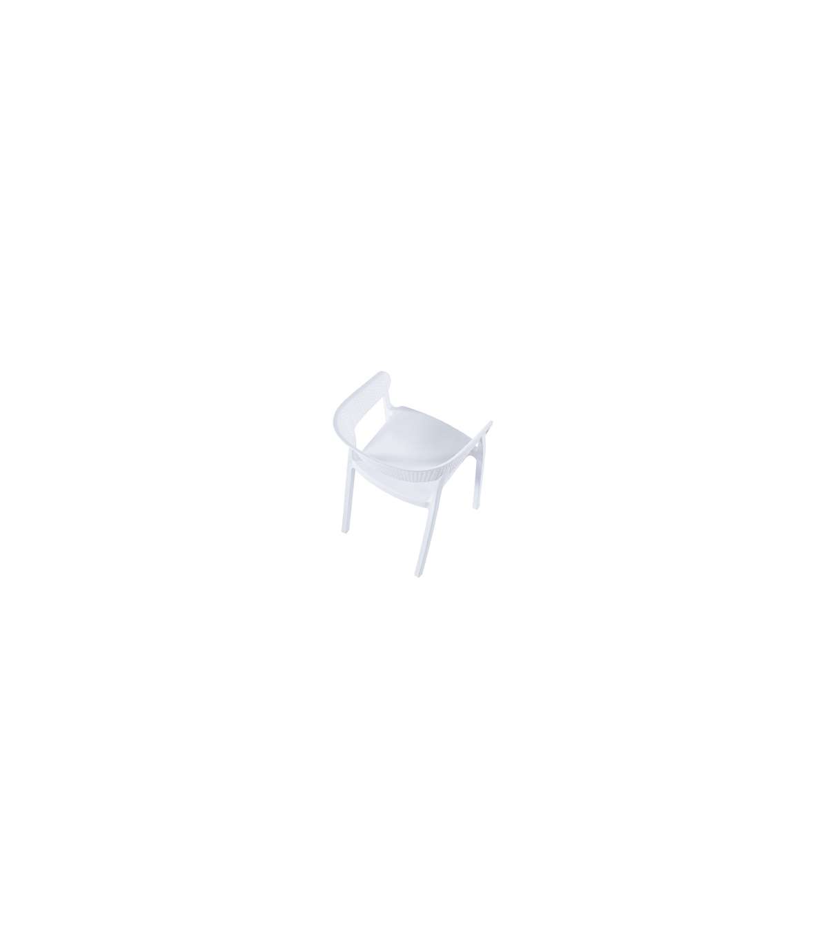 Pack De 4 Sillones Bari Para Salón, Cocina O Terraza Acabado Blanco, 73.5cm(alto) 54cm(an_3
