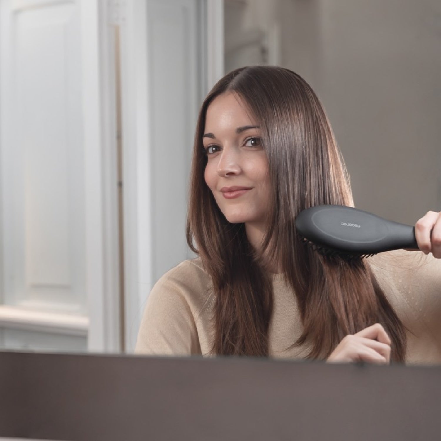 Cecotec Cepillo Alisador De Cerámica Bamba Instantcare Perfectbrush. 61 W Revestimiento De Queratina Y Aceite De Argán E_4