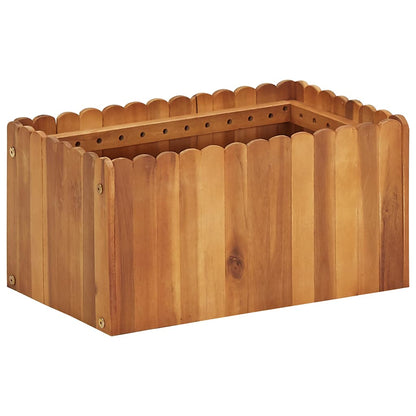 Arriate De Madera Maciza De Acacia 50x30x25 Cm_1