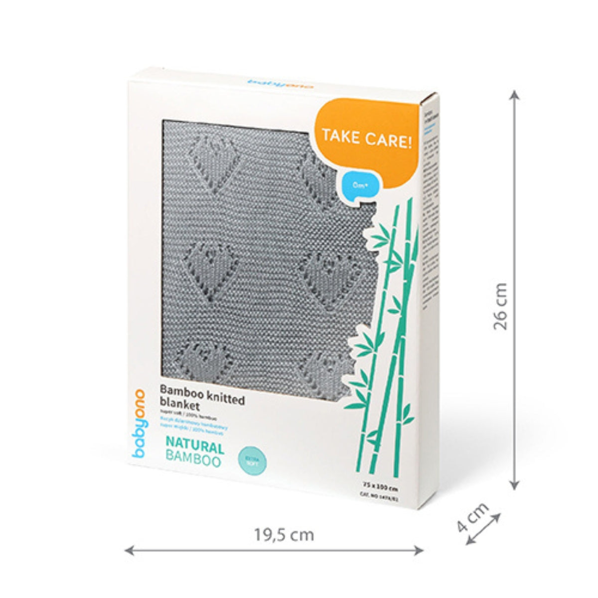 Manta Natural Para Bebé Corazones 100% Bambú Rosa_3