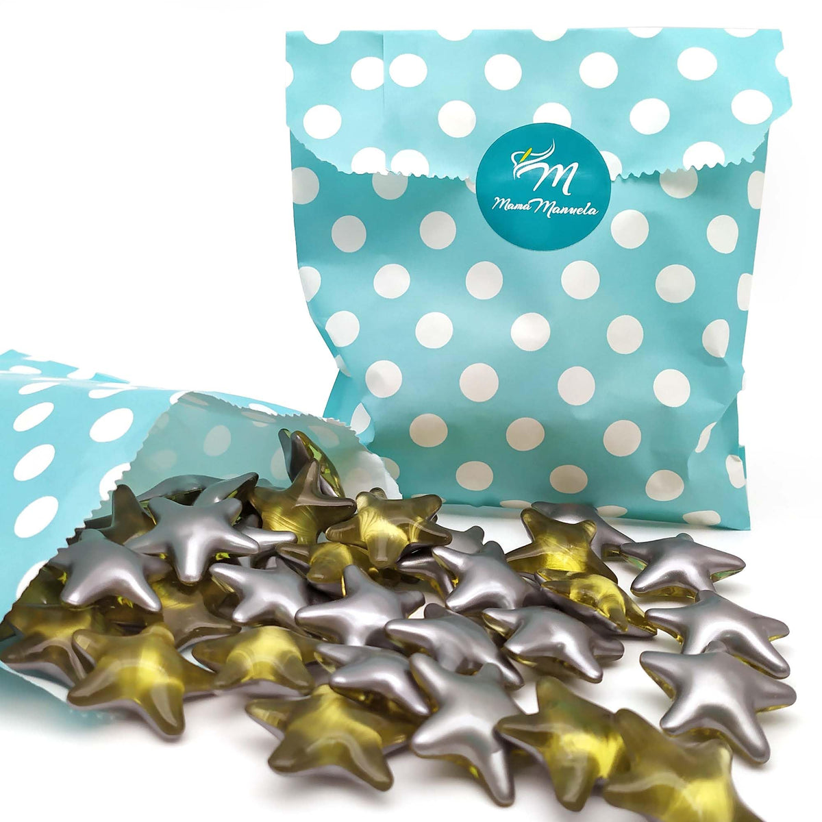 Caja 40 Perlas De Baño Con Aroma A Manzana - Con Aceite De Soja - Hidratante Y Aromática - Forma Estrella_5