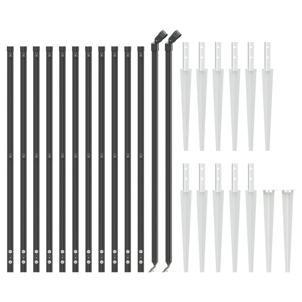 Cerca De Alambre Con Pinchos De Anclaje Gris Antracita 1,1x25 M / Vetonek_1