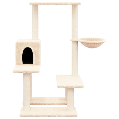 Rascador Para Gatos Con Postes De Sisal Color Crema 94,5 Cm_2