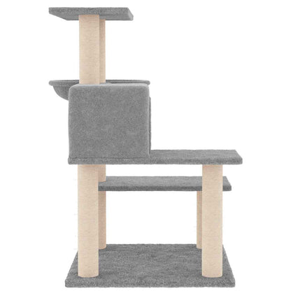 Rascador Para Gatos Con Postes De Sisal Gris Claro 82,5 Cm_3