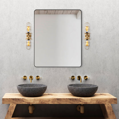 Aplique De Pared, Metal , Oro, 12x20x51, Casquillo 2 X E27 Max 40 W_5