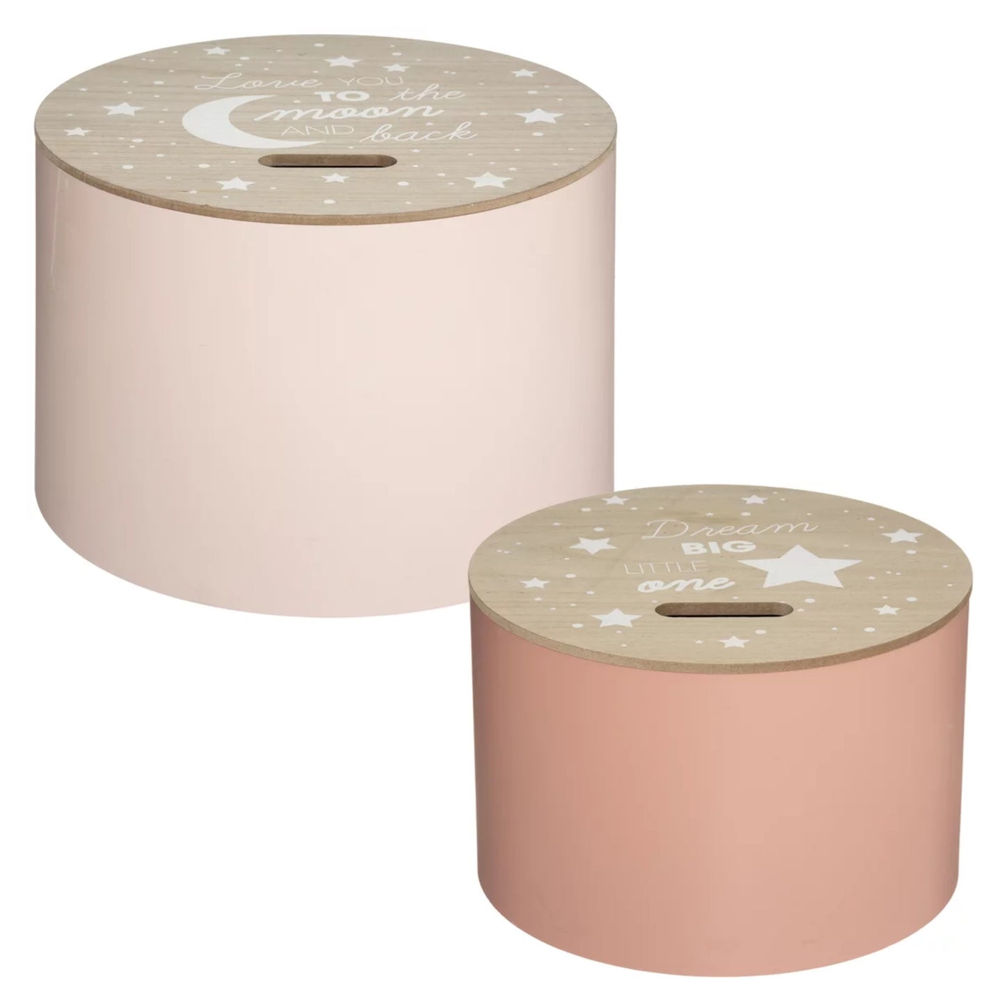 Mesa De Almacenaje Redonda X 2 Rosa_0