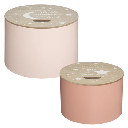 Mesa De Almacenaje Redonda X 2 Rosa_0
