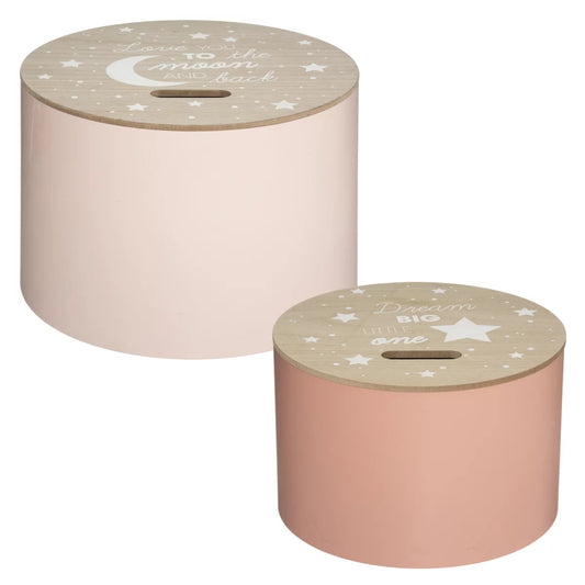 Mesa De Almacenaje Redonda X 2 Rosa_0