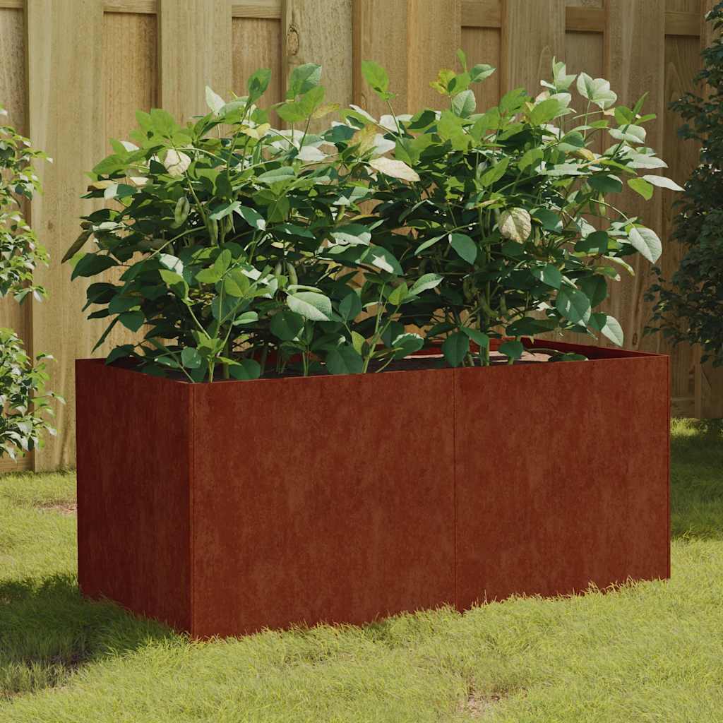 Maceta De Acero Corten 80x40x40 Cm_1