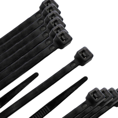 Brida Nylon 100%. Color Negro 7,8 X 540 Mm. Bolsa 100 Unidades. Abrazadera Plastico, Organizador Cables, Alta Resistencia