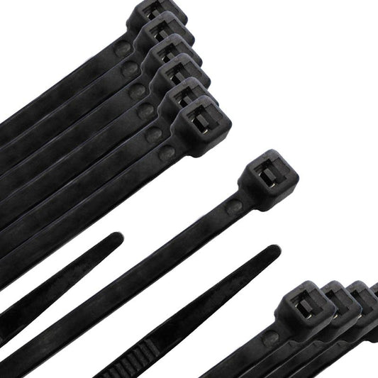 Brida Nylon 100%. Color Negro 7,8 X 540 Mm. Bolsa 100 Unidades. Abrazadera Plastico, Organizador Cables, Alta Resistencia