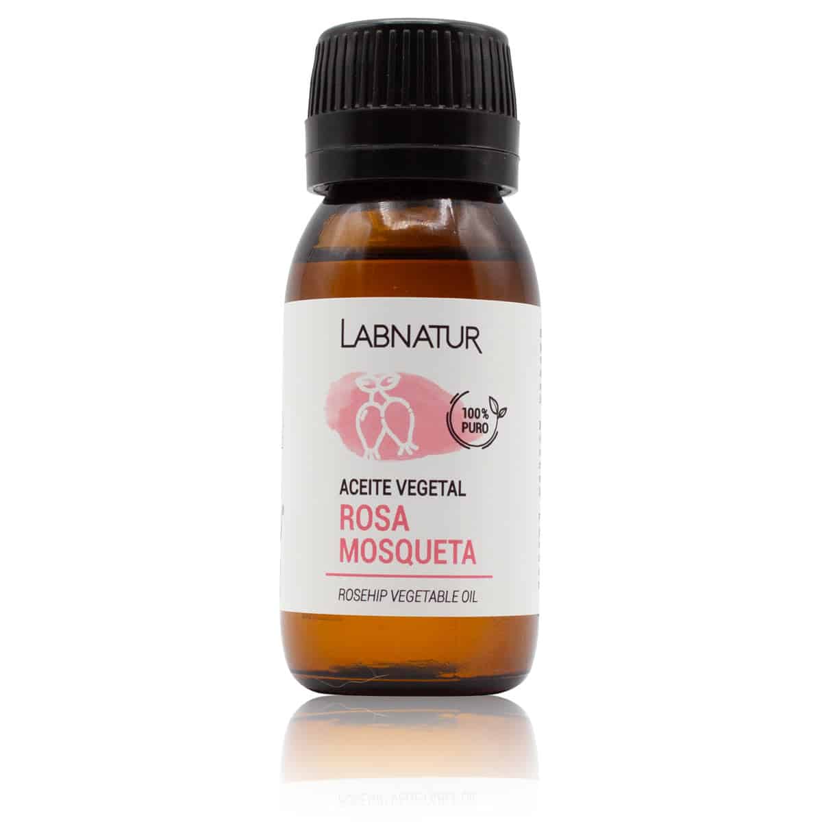 Aceite Vegetal de Rosa Mosqueta 100% Puro Labnatur 50 ml | Regenera y Suaviza | Rostro, Cuerpo y Cabello | Vegano_0