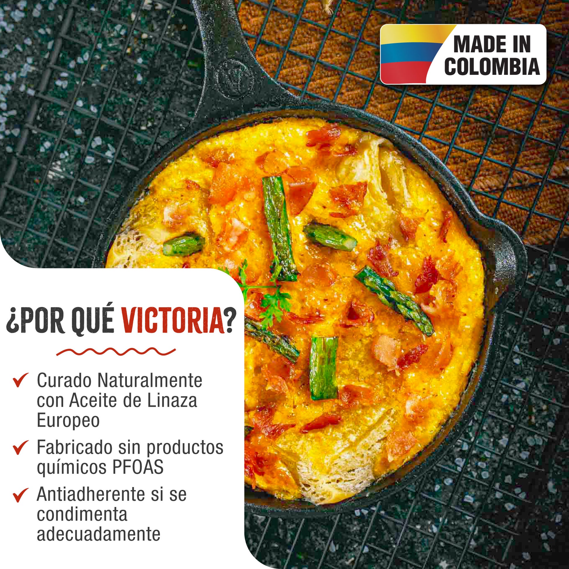 Victoria Sartén Hierro Fundido Curado Inducción 16,5cm, Apta Fuego, Barbacoa, Horno Cast Iron Skillet, 35969, Negro_1