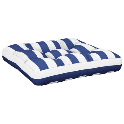 Vidaxl Cojín Para Palés Tela A Rayas Azul Y Blanco 60x60x12 Cm_3