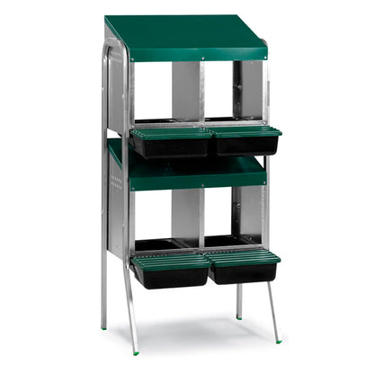 Ponederos Para Gallinas - Ponedero Huevos Eco 4 Huecos - Ponedero En Batería - Nido Para Gallinas Con Cajón Escamoteador_0