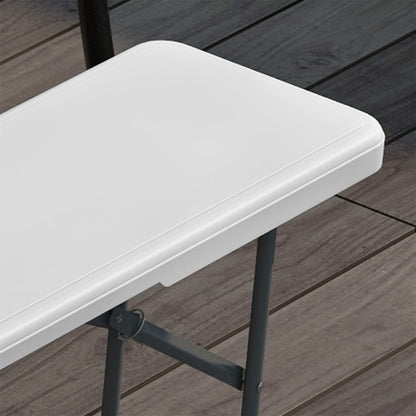 Outsunny Banco De Jardín Plegable De 3 Plazas 183x28x43 Cm Blanco_4