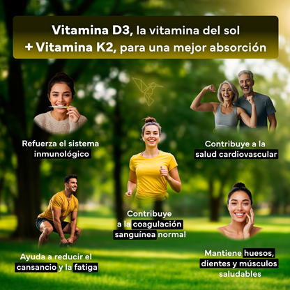 Pack 2x Vitamina D3 + K2 Sevens Nutrition. Saúde Óssea._2