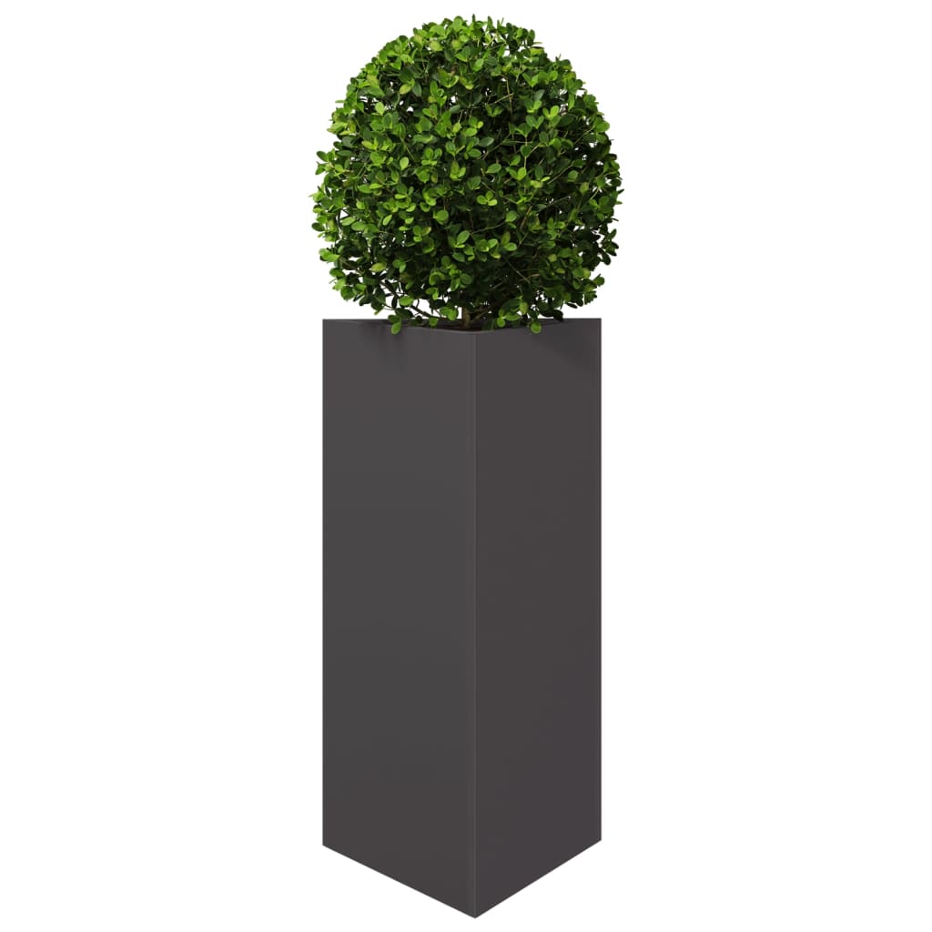 Jardineras Triangulares 2 Uds Acero Negro 40x34,5x75 Cm_3