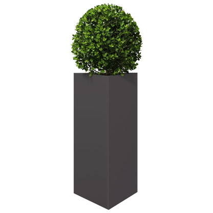 Jardineras Triangulares 2 Uds Acero Negro 40x34,5x75 Cm_3