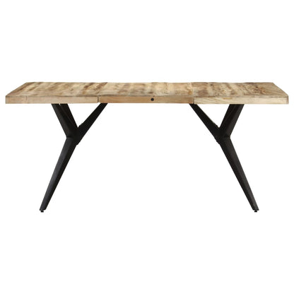 Mesa De Comedor De Madera De Mango Rugosa 160x80x76 Cm_1