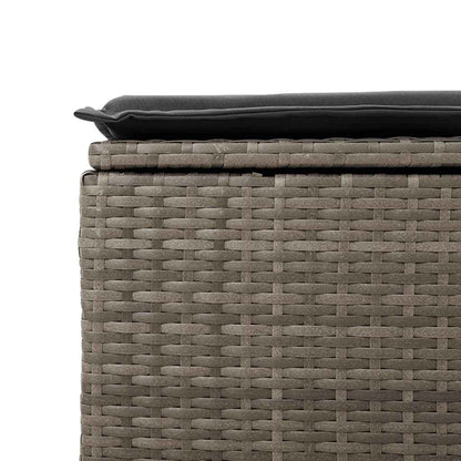 Set De Muebles De Jardín 6 Pzas Y Cojines Ratán Sintético Gris / Vetonek_4
