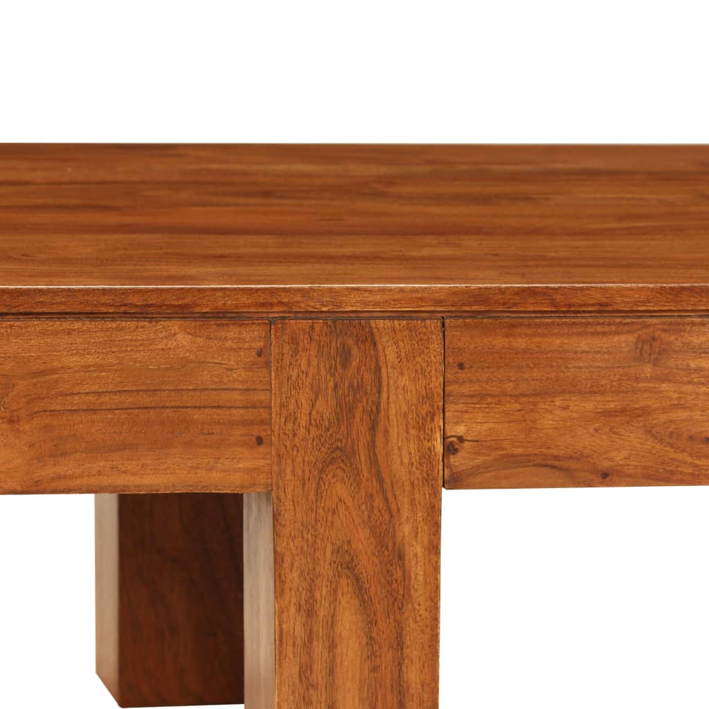 Mesa De Centro Madera Maciza Acacia Acabado Miel 100x50x30 Cm_3