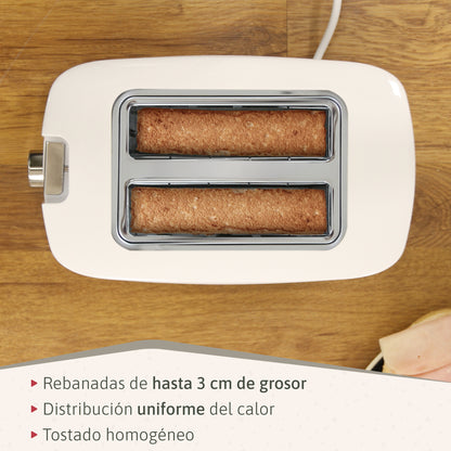 Briebe Elegance Set Tostadora Pan Ranura Ancha 2 Rebanadas + Hervidor Agua Eléctrico 1,7l Inalámbrico,skt1170wht,blanco_4