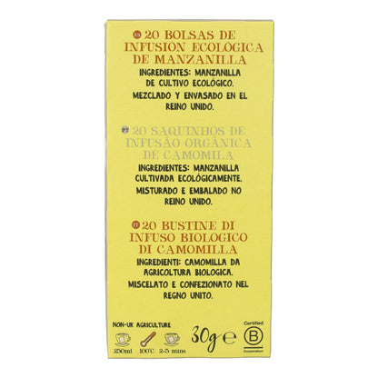 Infusão de camomila Bio Cupper 20 saquetas 