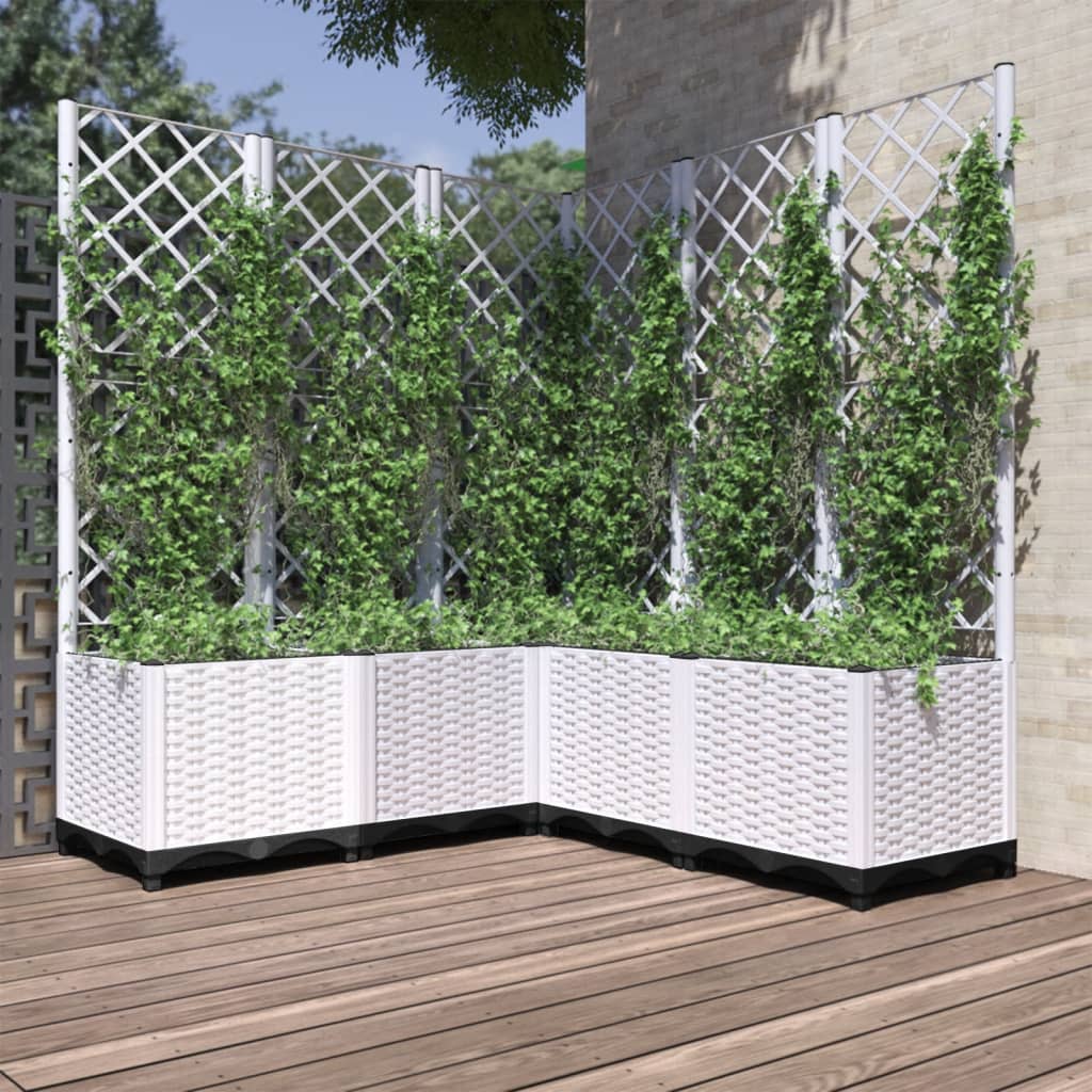Macetero De Jardín Blanco 120 X 120 X 136 Cm_1