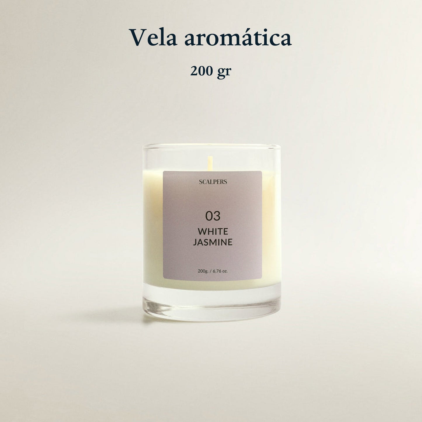 Vela Aromática 200gr Jazmín Blanco Scalpers_1