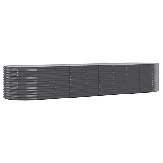 Jardinera Arriate Acero Galvanizado Antracita 396x100x68cm_0