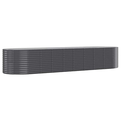 Jardinera Arriate Acero Galvanizado Antracita 396x100x68cm_0
