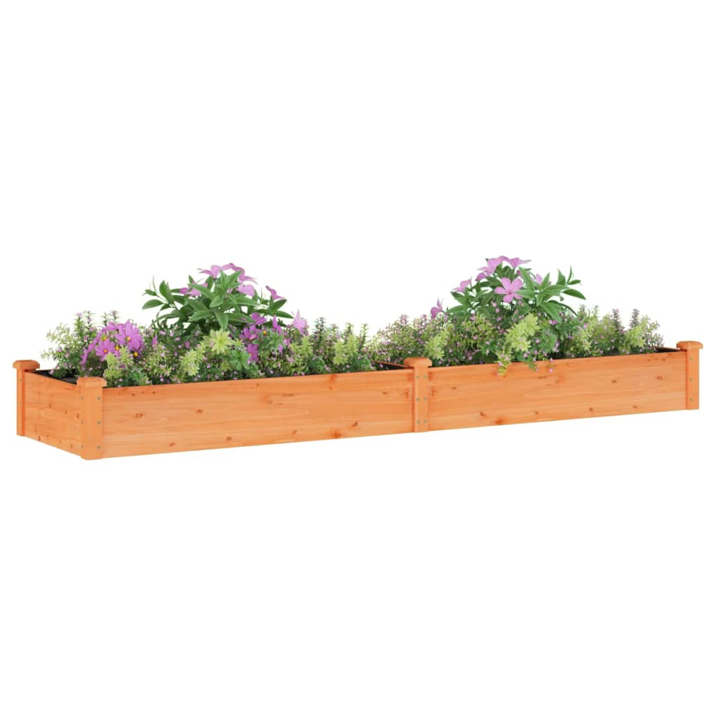 Jardinera Arriate Con Forro Madera Abeto Marrón 240x60x25 Cm_2