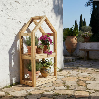 Estantería De Madera Outdoor Para Plantas Campanile S Hortalia_1