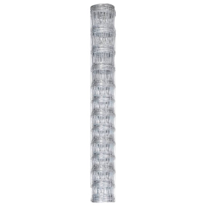 Valla De Jardín De Acero Galvanizado Plateado 50 M 150 Cm / Vetonek_1
