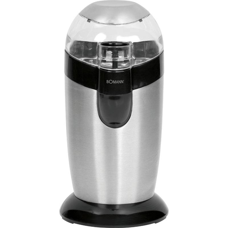 Molinillo Café Eléctrico, Especias, Semillas, 40 G Café 20 Tazas Café, Cuchillas Acero Inox. Bomann Bom-ksw445, Negro_0